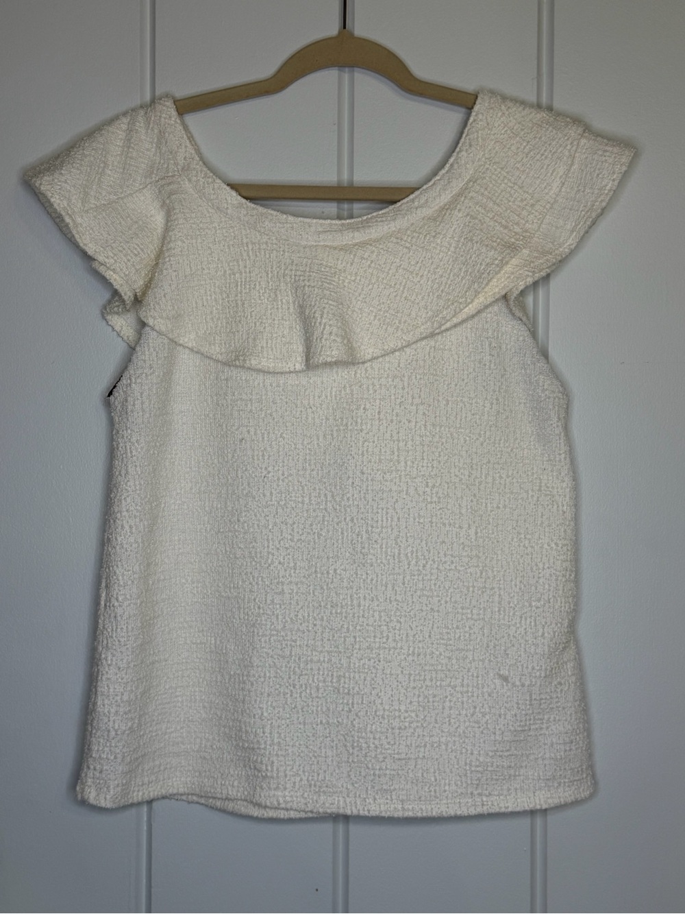 dolan Ivory Off-Shoulder Ruffle Sweater - Picture 4 of 5